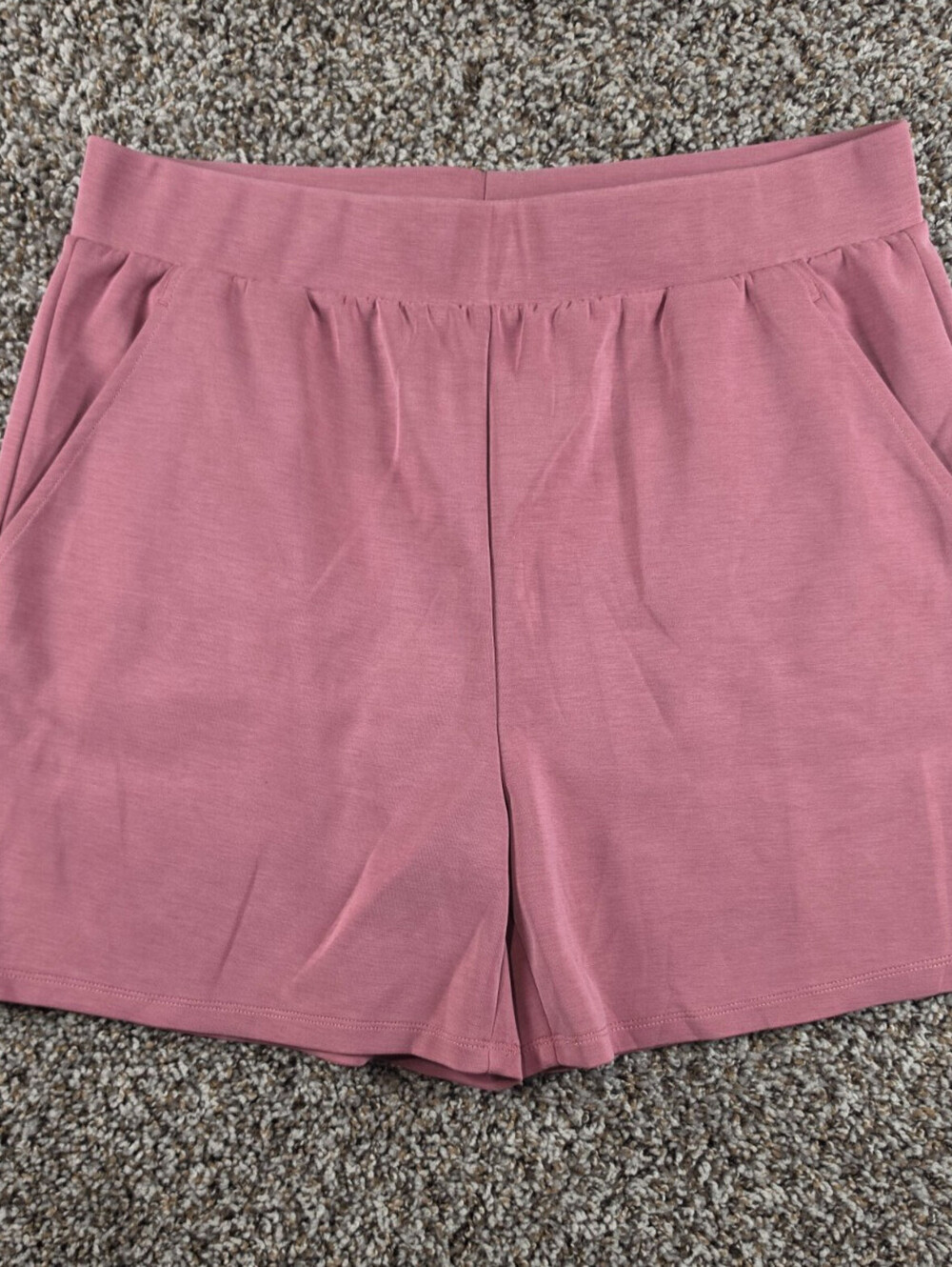 Lazy Pants Womens Sz L Super Soft Lounge Shorts Blush Pink